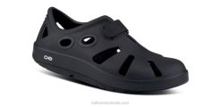 Black OOFOS Men's OOcandoo Sandal 404R141