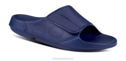 Navy OOFOS Men's OOahh Sport Flex Sandal 404R143