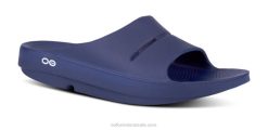 Navy OOFOS Women's OOahh Slide Sandal 404R35