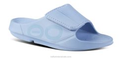 Neptune Blue OOFOS Women's OOahh Sport Flex Sandal 404R15