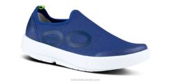 White Navy OOFOS Men's OOmg eeZee Low Shoe 404R157