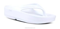 White OOFOS Women's OOmega OOlala Sandal 404R67