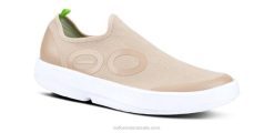 White Taupe OOFOS Men's OOmg eeZee Low Shoe 404R154