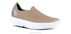 White Taupe OOFOS Women's OOmg eeZee Low Shoe 404R82